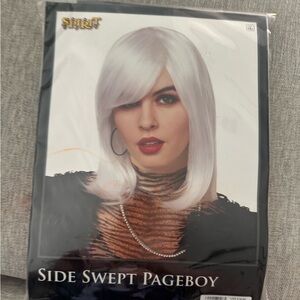 Spirit Side Swept Pageboy Wig - Elegant White